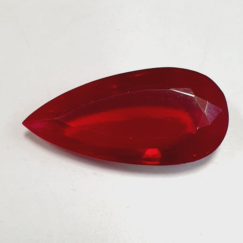 Certified Natural Red Ruby 90.09 Ct Pear Mozambique Heated Gemstone M064 L5Z40