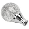 Universal Round Ball Shift Knob Modified Gear Shifter Head for Most Car Models with 3 Adapters Silver