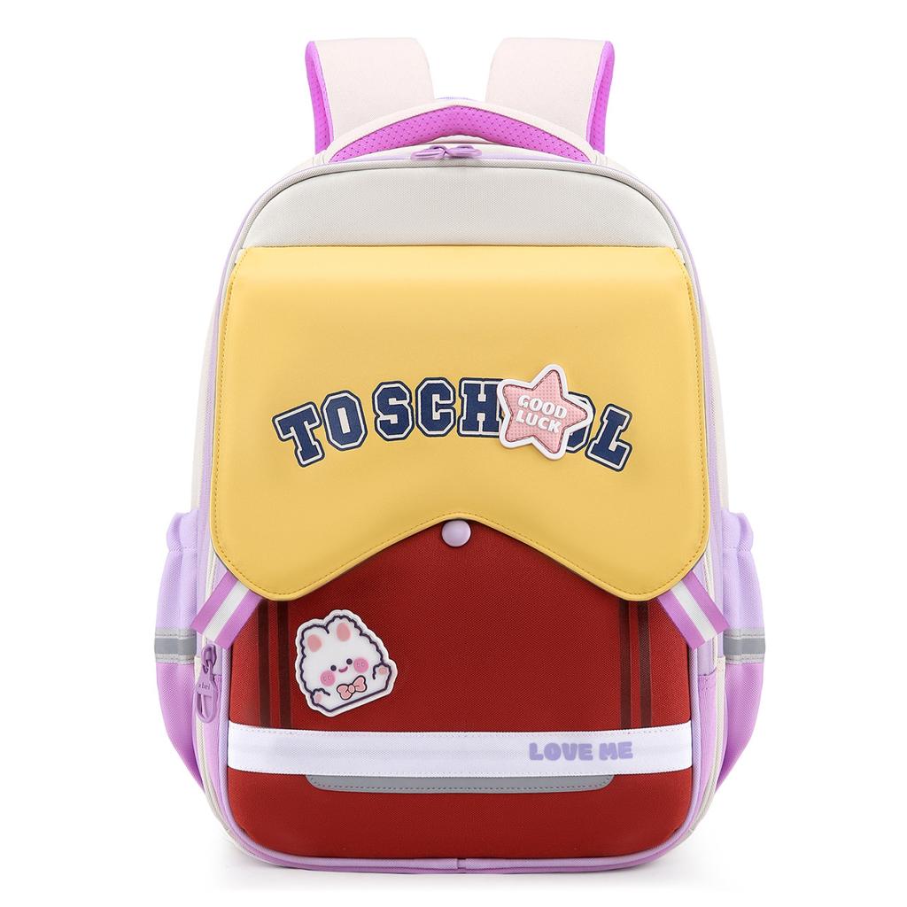 Schoolbag 3rd to 6th grade primary school students schoolbag lightweight burden reduction large capacity student bag waterproof reflective children