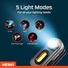 NEBO EINSTEIN 400 Rechargeable LED Headlamp 400 Lumens Slim Compact 5 Light Modes Adjustable Angle Up to 8 Hours Work Camping Hiking Fishing