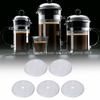 5 Pieces Stainless Steel Coffee Filter Replacement Screens for 600ml French Press Coffee Pot Mesh Filter Accessories