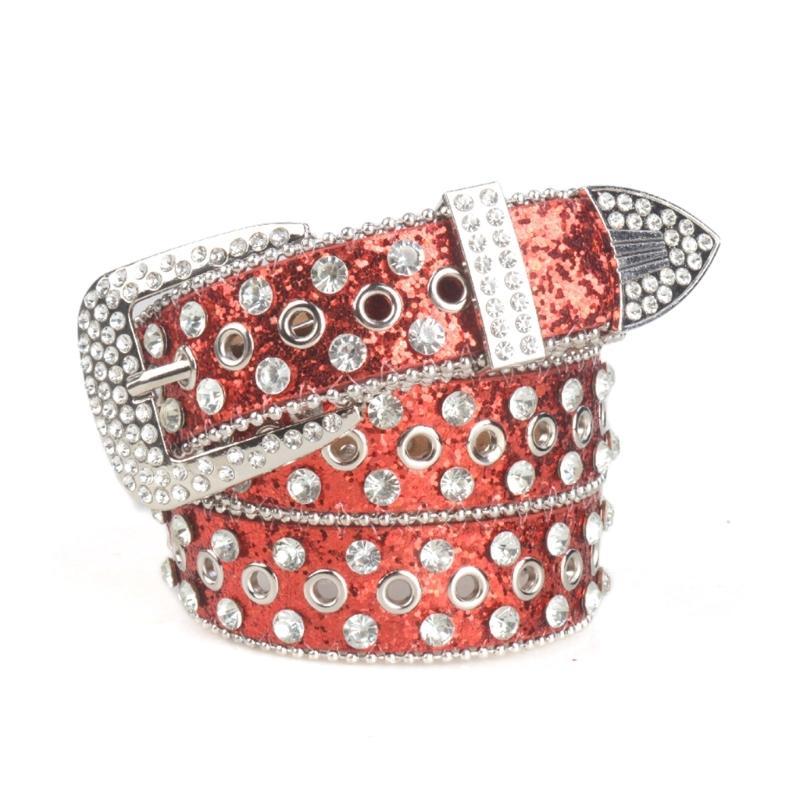 Bling Bling Cowboy Cowgirl Waist Belt Jeans Skirt Full Rhinestone Belt for Teens