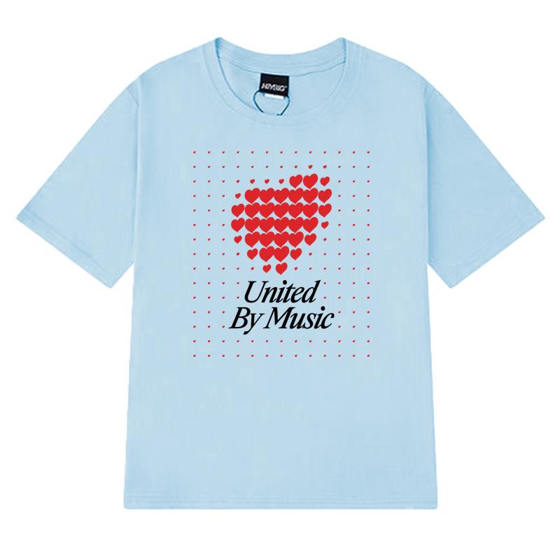 Switzerland 2025 Eurovision Song United by Music printed T shirt Unisex Women Fashion Y2k short sleeve Tshirts Unisex Cotton Tops S