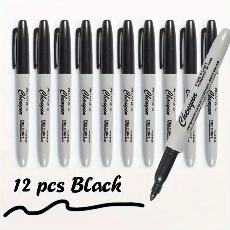 9. Superior Permanent Black Marker with Fine Tip, Ideal for Drawing, Outlining - Quick Dry and Waterproof