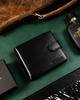 Gift Set: Men's Leather Wallet and Keychain - Peterson