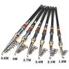 New 5.5:1 Gear Ratio Reel and 1.8-3.6m Fishing Rod Complete Set Telescopic Fishing Rod Spinning Reel Fishing Bait Fish Hook Travel Rod Set