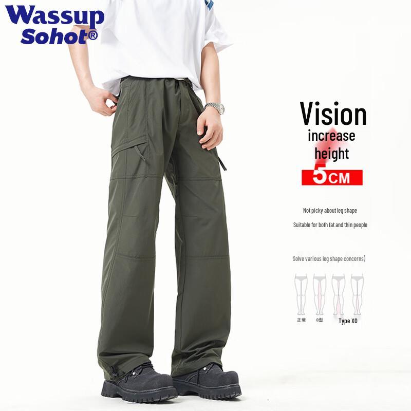 Wassup Sohot Men s American Retro Casual Workwear Pants XL