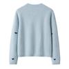 Korean Design 100% Pure Cashmere Heart Sweater - Thick Loose Fit, Versatile Casual Pullover for Women