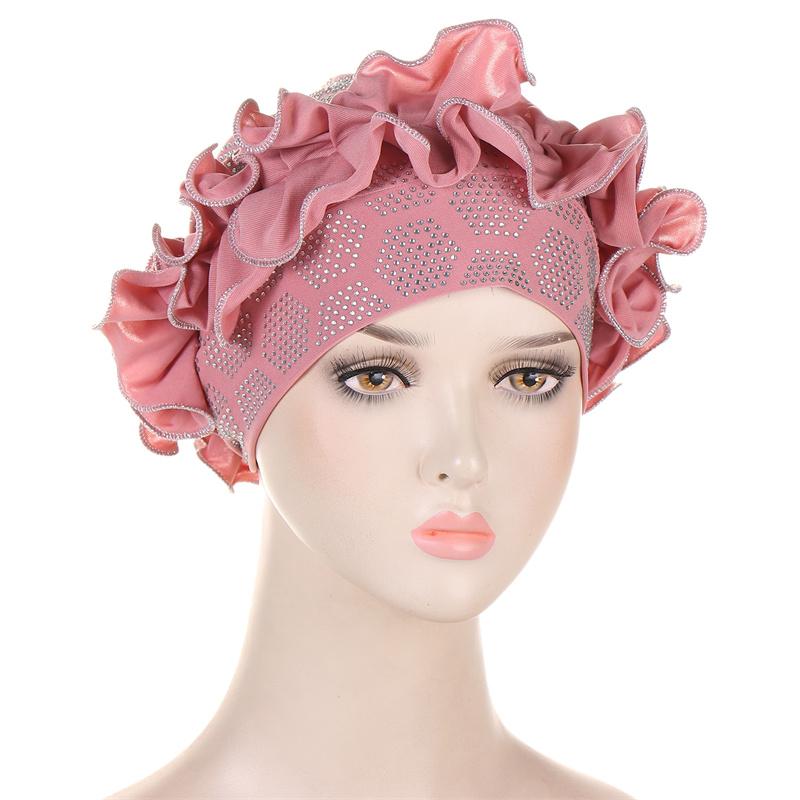 

Soft Muslim Turban Hijab Caps Floral Chain Stitch Diamond Underscarf Modal Cotton Inner Cap Veil Head Wear Women S Bonnet Hats