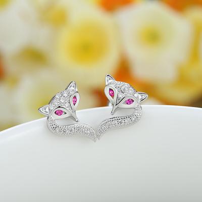 Fashionable Imitation Pure Fox Small Earrings Fashionable Jewelry Women's Jewelry