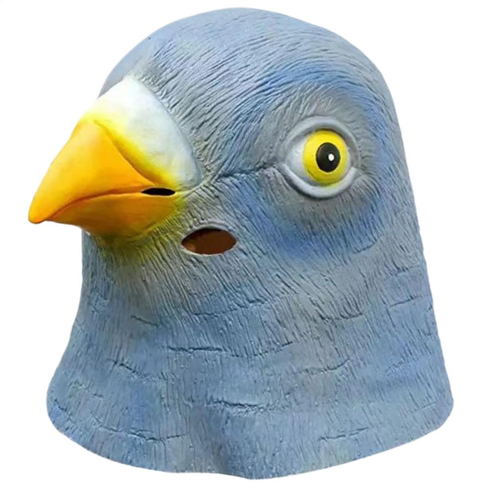 Halloween Costume Face Cover Latex Animal Face Cover Halloween Costume Animal Headgear for Performance Outdoor Festival Holiday синий