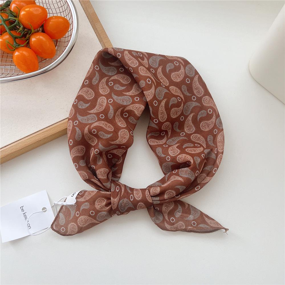 55 Polka Dot Silk Scarf: Spring Summer Korean Fashion Headscarf & Decorative Hairband for Women