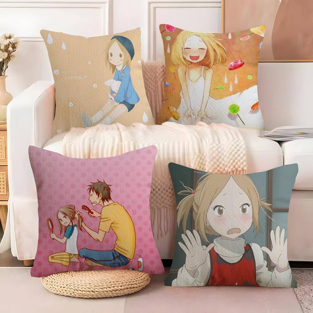 Bunny Drop Anime Cushion Cover Soft Plush Fabric Double-Sided Printed Sofa Cushion Cover for All Seasons Home Decor Gift