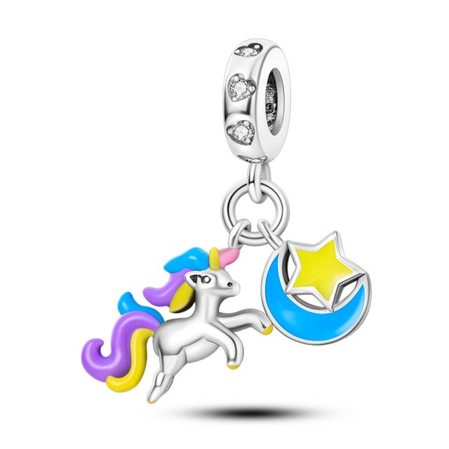 Fit Armbänder 925 Silber Bunte Charms Perlen Liebe Schmetterling Biene Blume Baumeln Für Diy Schmuck Geschenk Machen