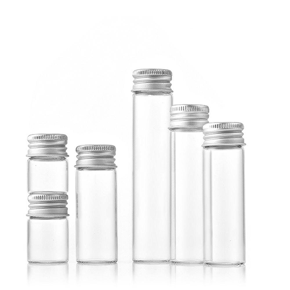 Sample Vials Transparent Glass Jars Small Bottles Clear Aluminum Lids For Samples Gifts Oils