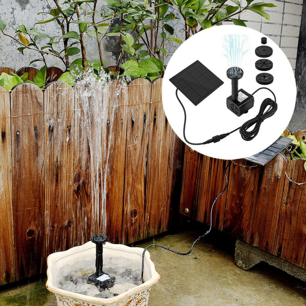 Fountain Water Pump Kit 1.2W 12V Water Pump Garden Solar Power Fountain Submersible Pump for Garden Outdoor Bath Fish Tank