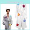 Fight Club Tyler Durden Aufdruck Korallenfleece Bademantel Cosplay für Erwachsene