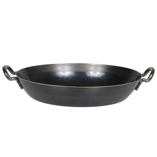 Custom-made Yamada Kogyosho Iron Hammered Paella Pan, Slightly Deep, 26cm [Pre-heated, 1.6mm Thick, Made in Japan]