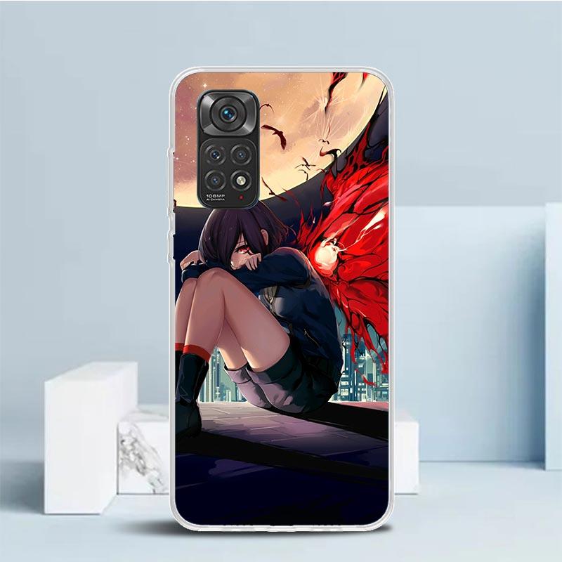 G-Ghoul Tokyo Touka Kirishima Soft Cover for Xiaomi Redmi Note 15 14 13 12 Pro Plus Phone Case 14S 11S 11T 11E 10S 10 4G Pattern