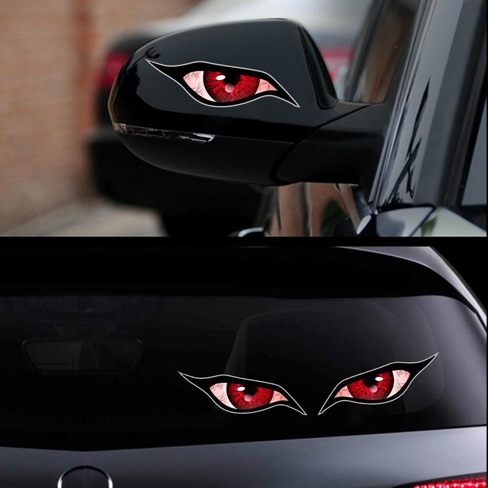 2PCS 3D Stereo Motorcycle Cat's Eyes Sticker Rearview Mirror Decal for Motorbike Auto Decoration Stickers
