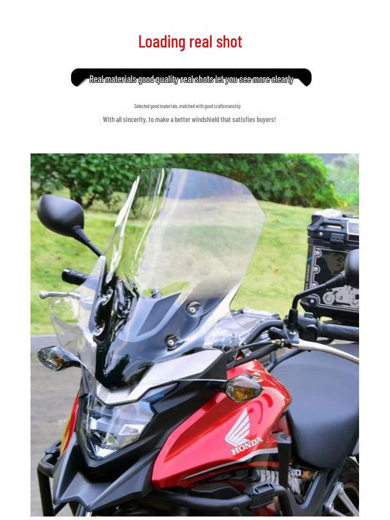 Pare-brise amélioré pour Honda CB400X/500X, Déflecteur de vent étendu