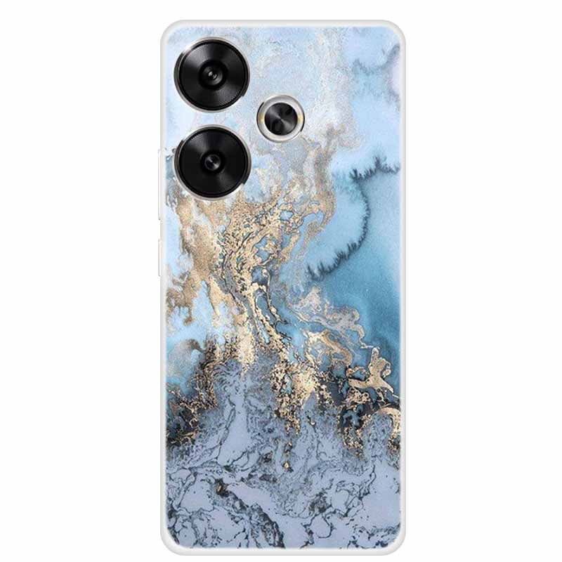Marble Soft Phone Case For Poco F6 Transparent Case Silicone TPU Cover Funda Para Shield Clear Case for Xiaomi Poco F6 F 6 Pro