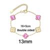 13MM Titanium Steel Four-leaf Clover Bracelet Small Fresh Fashion Petals 18K Does Not Lose Color Ladies Bracelet