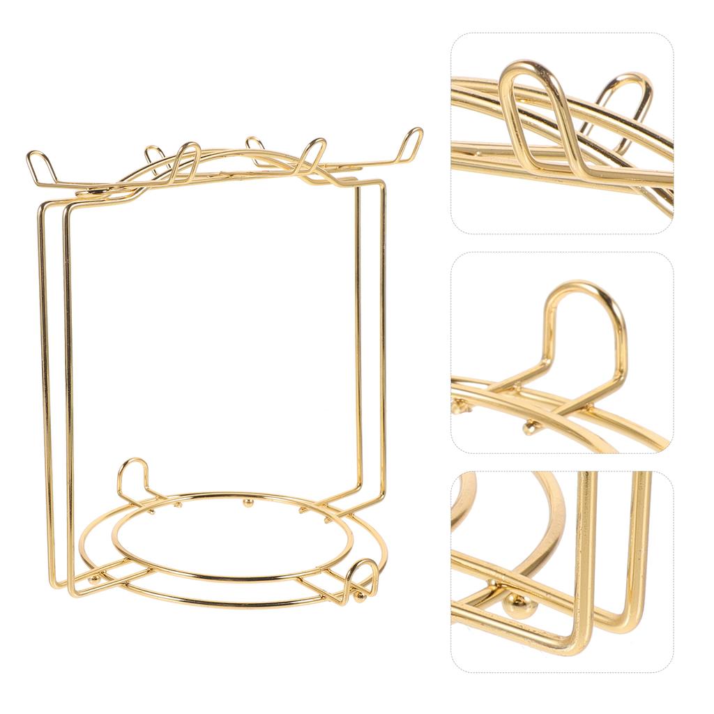 Coffee Cup Rack Stainless Steel For 4 Cups 6 Plates Kitchen Cabinet Counter Shelf Organizer Plate Drying Rack Vertical