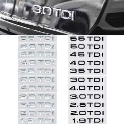 Adesivo Auto 3D in ABS Per 2.0 2.5 3.0 4.0 TDI 30 35 40 45 50 55 TDI A4 A5 A6 A7 A8 Q5 Q7 Emblema Lettere ZSEEW VBadge Decorazione Bagagliaio Posteriore