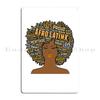Black Afro Woman Metal Plaque Classic Painting Create Decoration Club Bar Tin Sign Poster