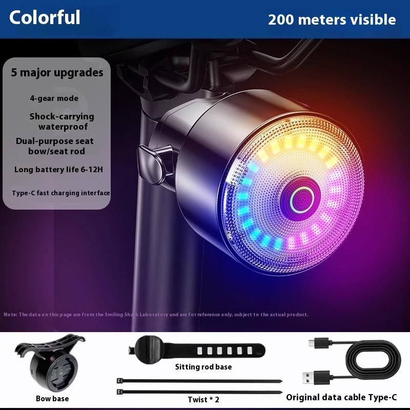 

Велосипедный задний фонарь красный задний фонарь светодиодный ночной предупреждающий свет безопасности USB велосипедный задний фонарь интеллектуальный свет с датчиком торможения велосипедные аксессуары красный