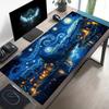 Van Gogh Style Starry Sky Mount Fuji Sakura Desk Mat Xxl NonSlip Rubber Gaming Mousepad Art Landscape Keyboard Pad