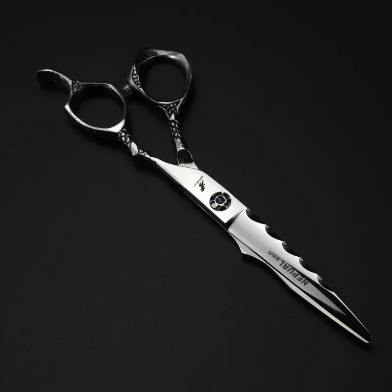 Professional Japan 440C 6 '' Hair Scissors Hair Cutting Scissor Barber Tools Haircut Thinning Shears Set Hairdressing Scissors