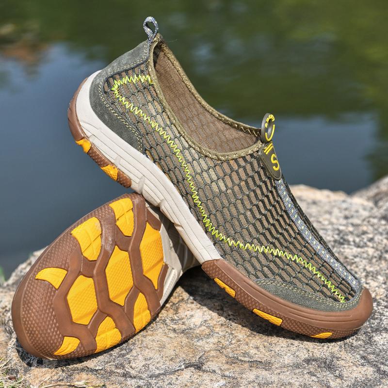 Men's Breathable Mesh Loafers Casual Slip-On Walking Shoes Lightweight Summer Driving Shoes for Men Sneakers Size 38-46