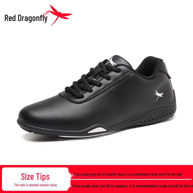 Red Dragonfly Men s Non-slip Waterproof Casual Sports Shoes - 2025 New Spring/Autumn German-Style Travel Sneakers 44 чёрный