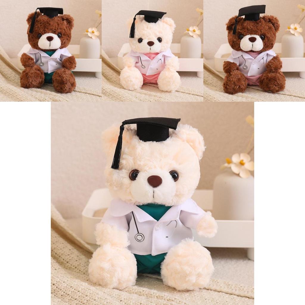 Teddy Bear Doctor Plush Toy With Soft Pp Cotton For Medical Student Graduation Gift