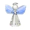 Estatueta Anjo da Guarda de Cristal Colecionável Peso de Papel Vidro Asas Azuis Ornamento de Anjo Estátua Presente de Casamento