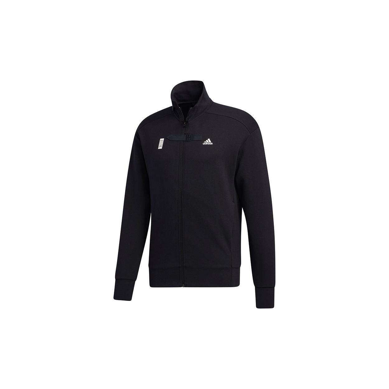 adidas WJ TT Cardigan Stand Collar Casual Sports Jacket Black Men s GM4455 S