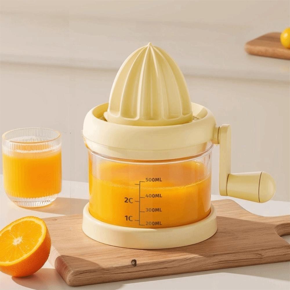 Transparent Hand Press Squeezer Scale Measure Fruit Residue Separator Manual Fruit Juicer  Home Use