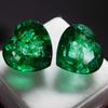 Heart Cut Pair Natural Emerald 18.56 Carat CERTIFIED Colombian Loose Gemstone