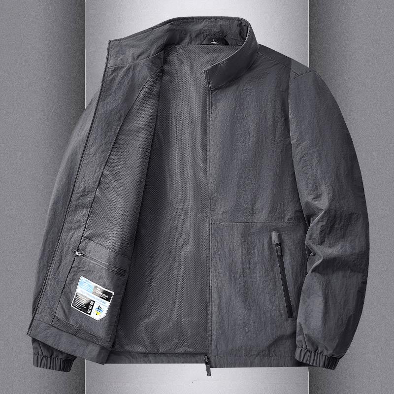 Autumn Coat Men's Stand-up Collar Jacket Loose Casual Men's Outdoor Sports Jacket Tooling Windproof Clothes Men's