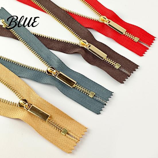 Metal Zipper Set 20Pcs Teeth Non Separating Zipper, Heavy Duty Closed-End DIY Sewing Replacement, Short Tape for Purses Handbags Pockets Wear