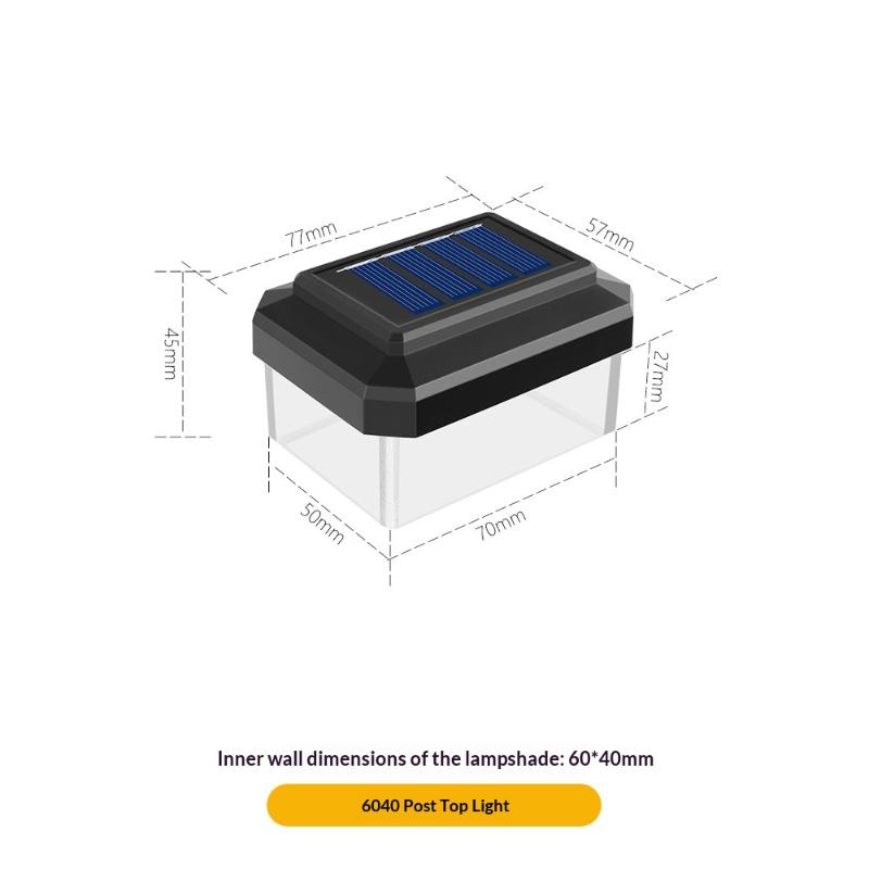 

1Pcs IP65 Waterproof Solar Fence Lamp Solar LED Light Post Cap Lights LED Fence Lighting Fence Warm White Home Garden Decoration