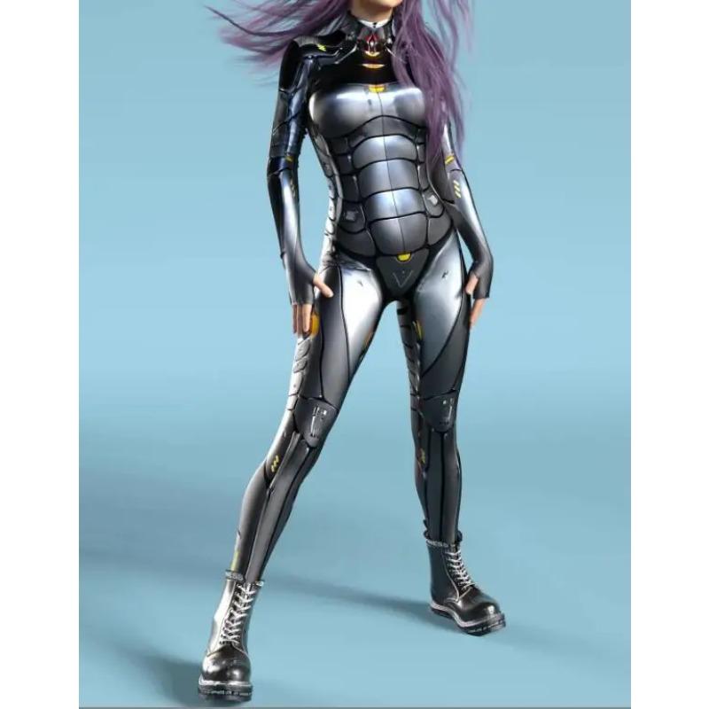 

Женский сексуальный крутой костюм Зентаи, механический бронежилет, комбинезон, боди для косплея, костюм робота, рождественский новогодний вечерний костюм для шоу XL