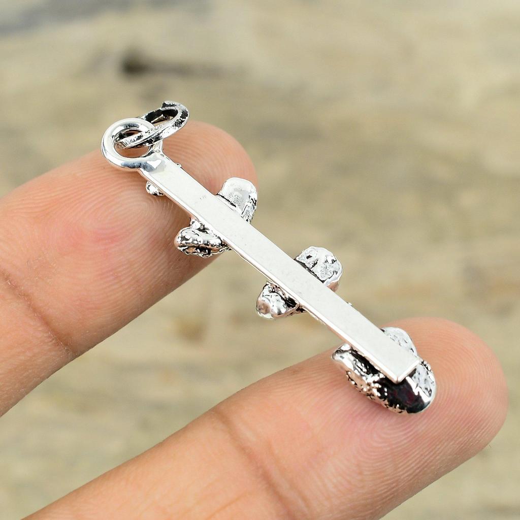 Aquamarin Rohanhänger Elektrogeformter Kupferanhänger Versilberter Anhänger Edelsteinanhänger Handgefertigter Anhänger Elektrogeformter Schmuck als Geschenk