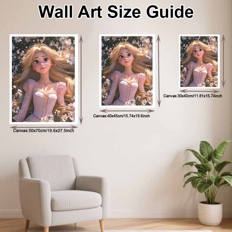 Disney Diamond Painting Kit Unframed, Rapunzel Full Diamond Round, Classic Style Home Decor Craft, Perfect Gift Idea
