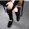 Cloth shoes men's four seasons men's shoes Korean version canvas shoes casual shoes black board shoes one pedal lazy shoes