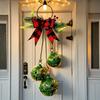 Jingle Bells Christmas Tree Ornaments DIY Shatterproof Xmas Tree Hangings Pendant Bow Door Decoration Party Supplies Fireplace