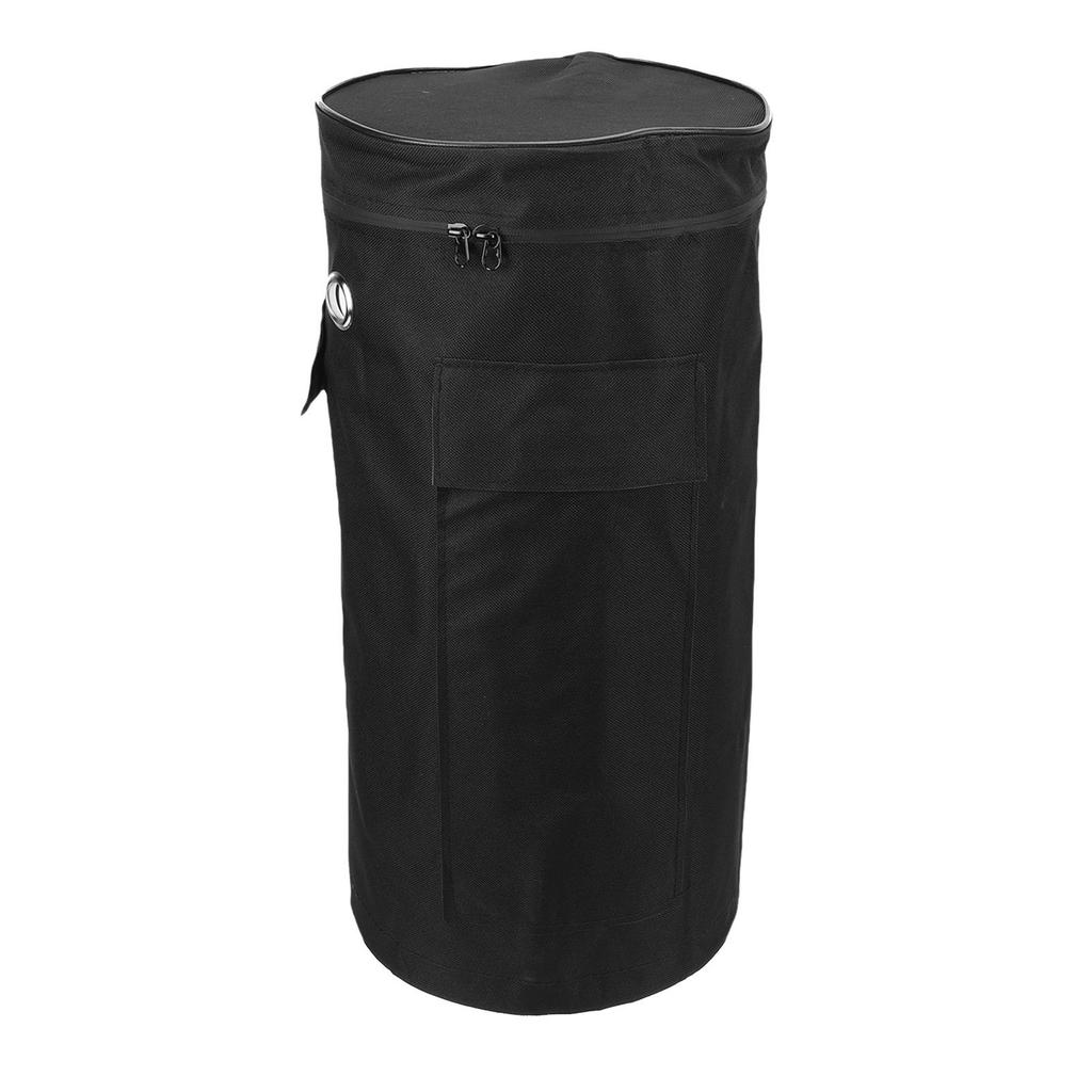 Gas Tank Cover 600D Oxford Fabric Black Waterproofing Breathable Gas Cylinder Storage Pocket for Camping Outdoor Grill