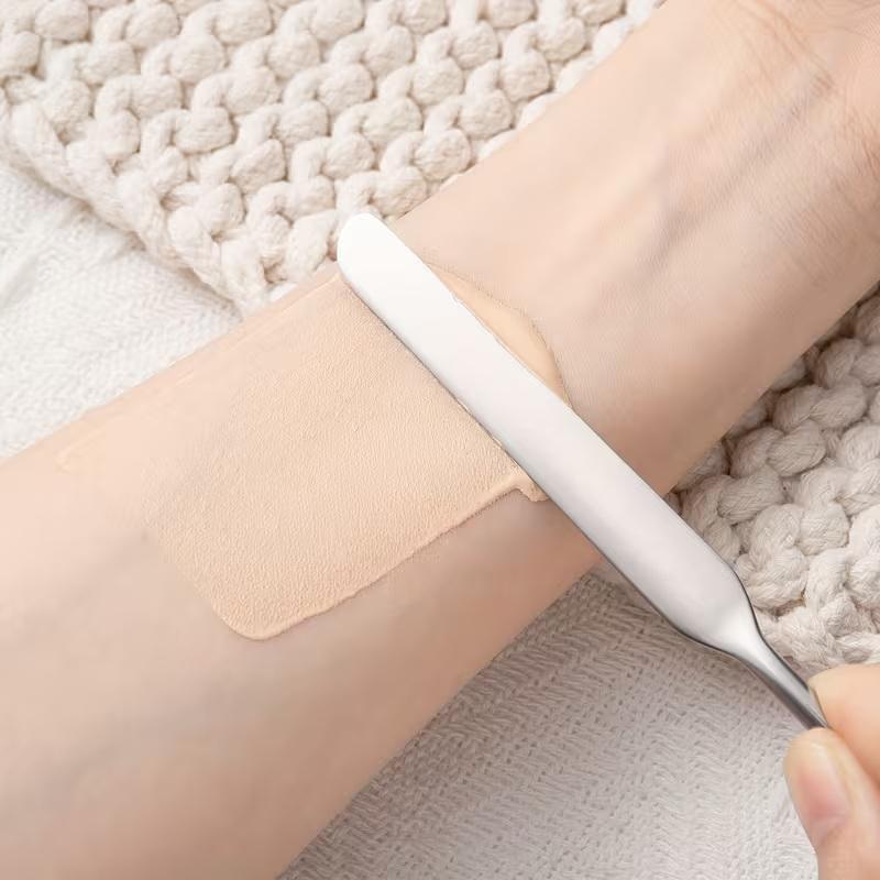 Acrylic Makeup Palette With Spatula Tool Foundation Brush Makeup Art Tool For Mixing Foundation Manicure Eyeshadow Makeup